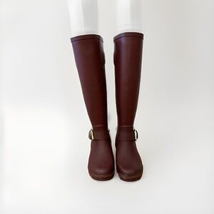 Womens Steve Madden Rubber Red Boots Size 6